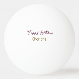 EINFACH MINIMAL.CUTIE NAME BABY herzlichen Glückwu Tischtennisball