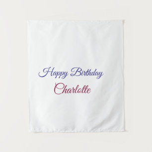 EINFACH MINIMAL.CUTIE NAME BABY herzlichen Glückwu Wandteppich