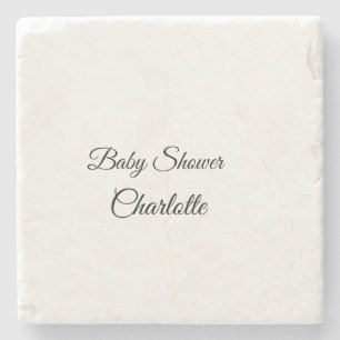 EINFACH MINIMAL.CUTIE NAME HINZUFÜGEN BABY Baby Sh Steinuntersetzer