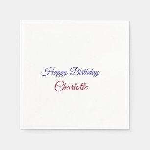 EINFACH MINIMAL.CUTIE NAME HINZUFÜGEN BABY herzlic Serviette