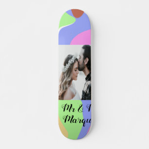 einfach minimal deinen Namen hinzufügen Foto rosa Skateboard