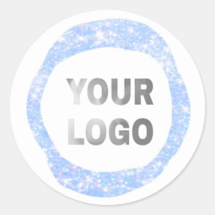 einfach minimal Fügen Sie hier Ihren Logo/Design-T Runder Aufkleber