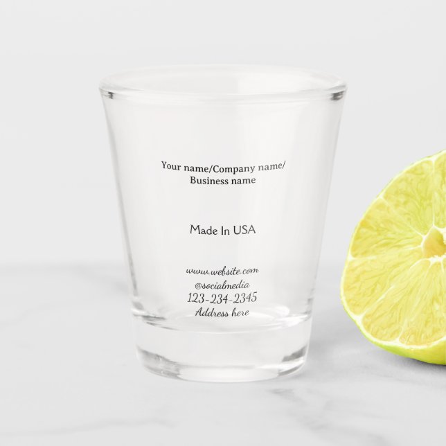 einfach minimal Fügen Sie Ihr Logo/Design hier ein Schnapsglas (Vorderseite)