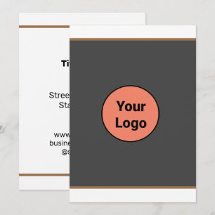 EINFACH MINIMAL FÜGEN SIE IHREN LOGO CUSTOM TEXT H DANKESKARTE