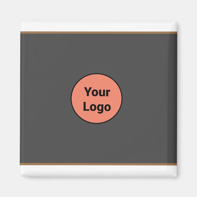 EINFACH MINIMAL FÜGEN SIE IHREN LOGO CUSTOM TEXT H MAGNET (Vorne)