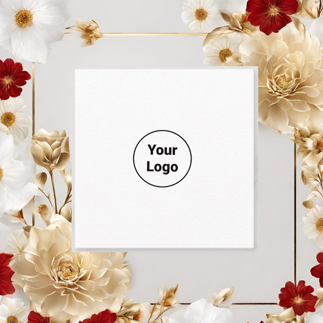 EINFACH MINIMAL FÜGEN SIE IHREN LOGO CUSTOM TEXT H QUADRATISCHE VISITENKARTE (Von Creator hochgeladen)