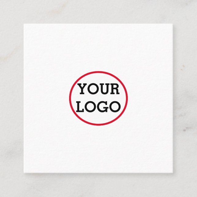 EINFACH MINIMAL FÜGEN SIE IHREN LOGO CUSTOM TEXT H TELEFONNUMMERKARTE (Vorderseite)