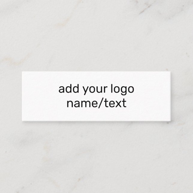 EINFACH MINIMAL FÜGEN SIE IHREN LOGO CUSTOM TEXT H TELEFONNUMMERKARTE (Vorderseite)
