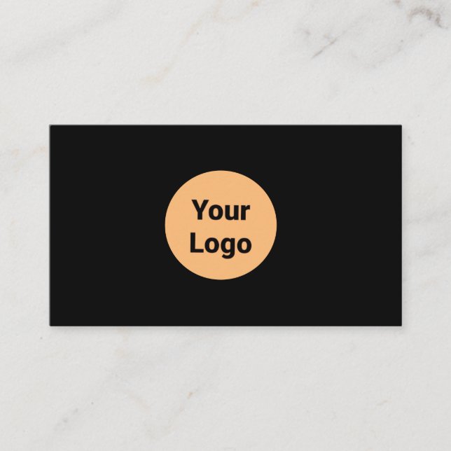 EINFACH MINIMAL FÜGEN SIE IHREN LOGO CUSTOM TEXT H VISITENKARTE (Vorderseite)