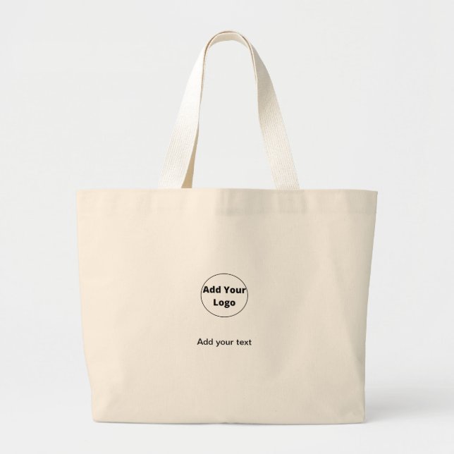 EINFACH MINIMAL FÜGEN SIE IHREN LOGO CUSTOM Tote B Jumbo Stoffbeutel (Vorne)