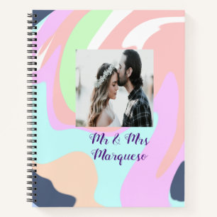 einfach minimal fügen Sie Ihren Namen Foto Pastell Notizbuch