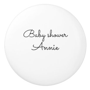 einfach minimal fügen Sie Ihren Namen Text Baby Sh Keramikknauf