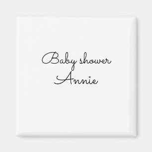 einfach minimal fügen Sie Ihren Namen Text Baby Sh Magnet