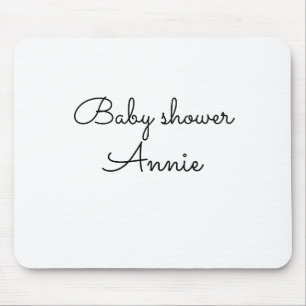 einfach minimal fügen Sie Ihren Namen Text Baby Sh Mousepad