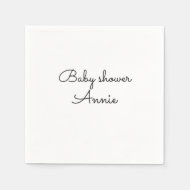 einfach minimal fügen Sie Ihren Namen Text Baby Sh Serviette