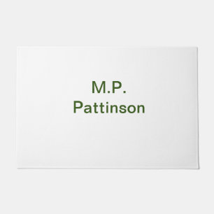 Einfach minimal grün füge deinen Text Namen Foto h Fußmatte