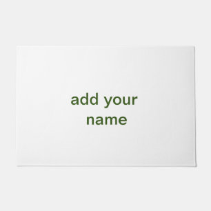 Einfach minimal grün füge deinen Text Namen Foto h Fußmatte