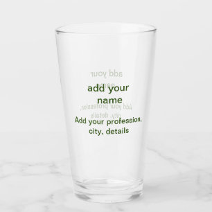 Einfach minimal grün füge deinen Text Namen Foto h Glas