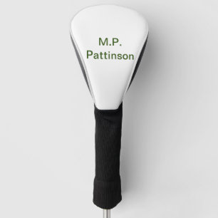 Einfach minimal grün füge deinen Text Namen Foto h Golf Headcover