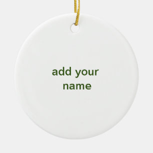 Einfach minimal grün füge deinen Text Namen Foto h Keramik Ornament