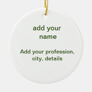 Einfach minimal grün füge deinen Text Namen Foto h Keramik Ornament