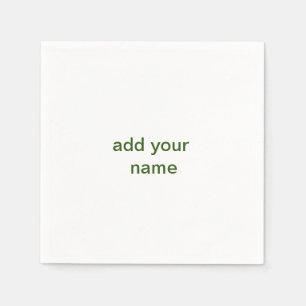 Einfach minimal grün füge deinen Text Namen Foto h Serviette