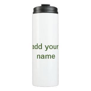 Einfach minimal grün füge deinen Text Namen Foto h Thermosbecher