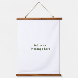 Einfach minimal grün füge deinen Text Namen Foto h Wandteppich Mit Holzrahmen