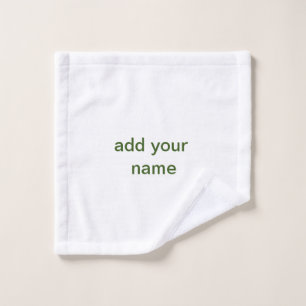 Einfach minimal grün füge deinen Text Namen Foto h Waschlappen