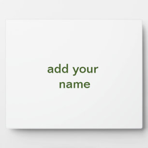 Einfach minimal grün fügen Sie Ihren Text Namen Fo Fotoplatte