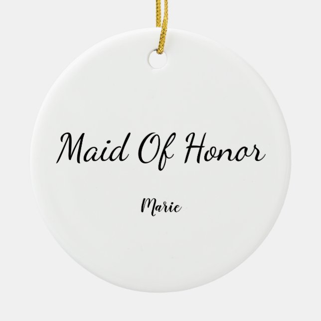 Einfach MINIMAL Ihren Namen benutzerdefinierte Bri Keramik Ornament (Vorne)