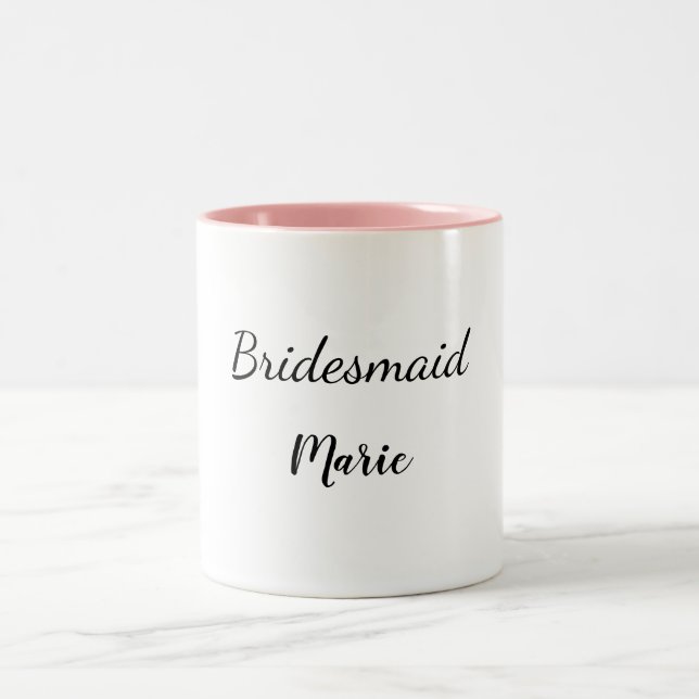 Einfach MINIMAL Ihren Namen benutzerdefinierte Bri Zweifarbige Tasse (Mittel)