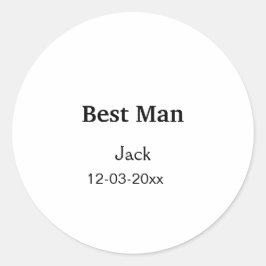 Einfach MINIMAL Ihren Namen benutzerdefinierten Tr Runder Aufkleber