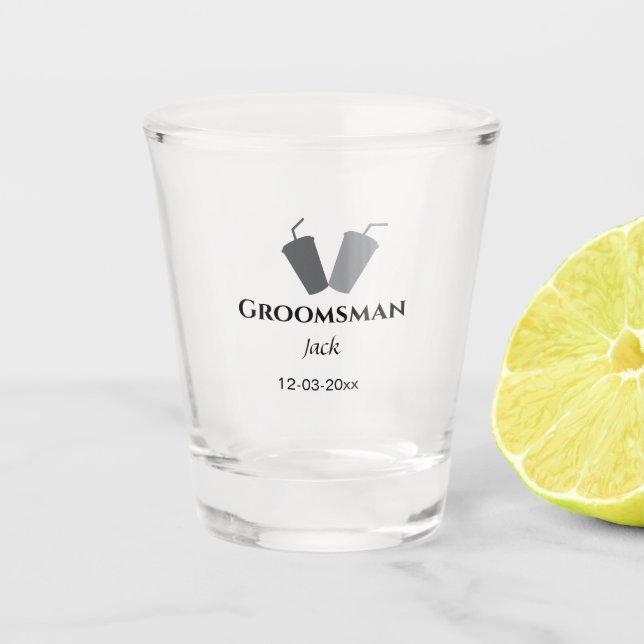 Einfach MINIMAL Ihren Namen benutzerdefinierten Tr Schnapsglas (Vorderseite)