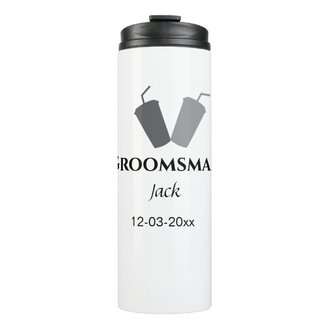 Einfach MINIMAL Ihren Namen benutzerdefinierten Tr Thermosbecher (Vorderseite)