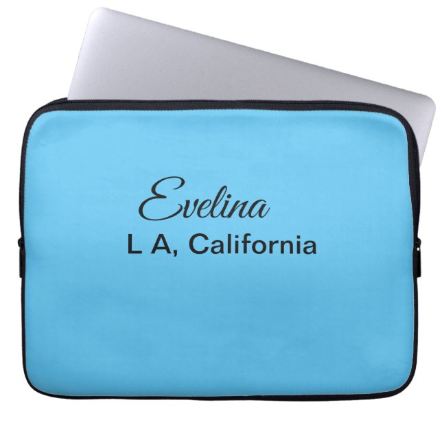 Einfach minimal Ihren Namen Text Platz city custo  Laptopschutzhülle (Vorderseite)