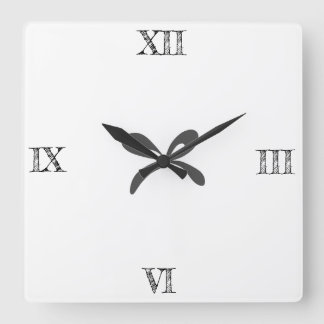 EINFACH MINIMAL MODERN MONOGRAMM ELEGANTES STIL CH QUADRATISCHE WANDUHR