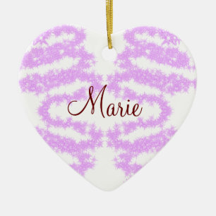 einfach minimal Name Glitter Sterne Pink Keramik Ornament