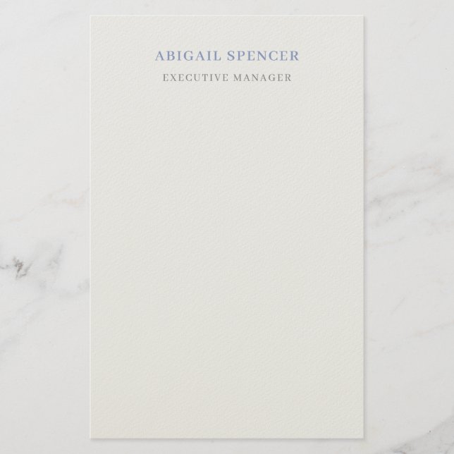 Einfach Minimal Professionell  Briefpapier (Vorderseite)