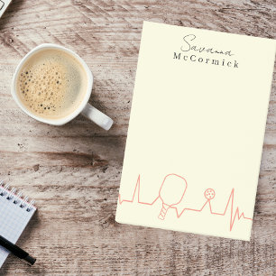 Einfach Minimal Sauber Basic Pickleball  Post-it Klebezettel