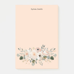 Einfach Minimal Sauber Einfach Aquarell Blumen Post-it Klebezettel