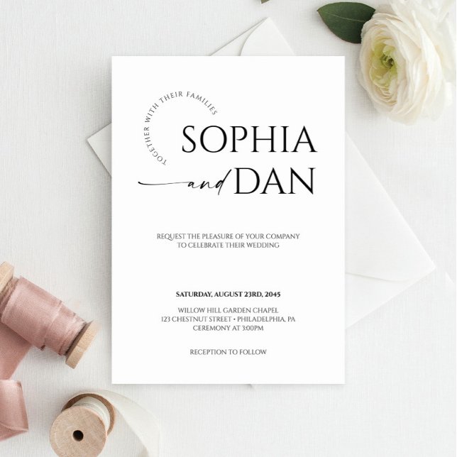 Einfach minimale Einladung zur Hochzeit (Simply Minimal Wedding Invitation)
