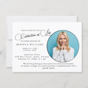 Einfach minimale Foto-Feier des Lebens Einladung