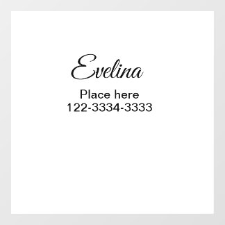 Einfach minimale Hinzufügen Sie Ihren Namen Text P Fensteraufkleber