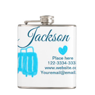 Einfach minimale Hinzufügen Sie Ihren Namen Text P Flachmann