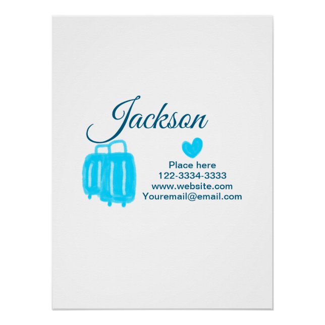 Einfach minimale Hinzufügen Sie Ihren Namen Text P Poster (Vorderseite)