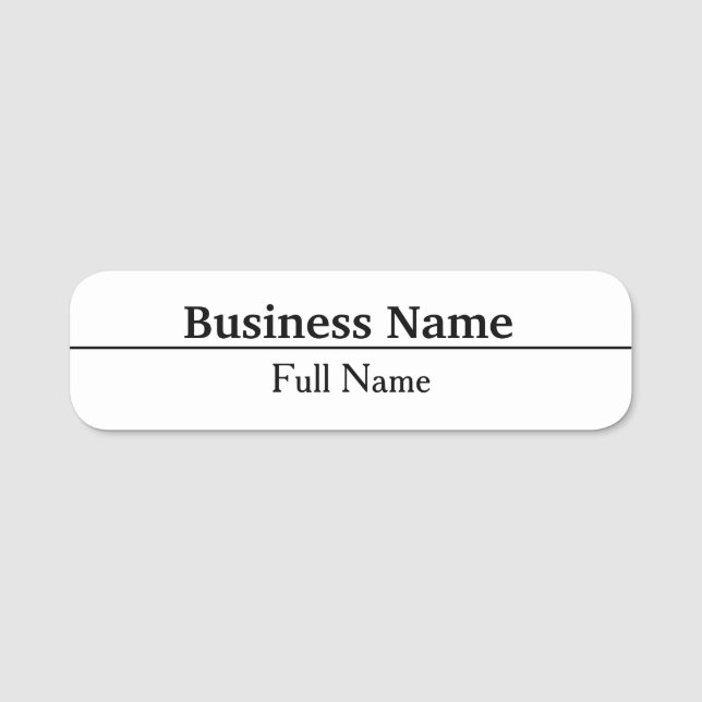 Einfach minimale moderne Business- und Mitarbeiter Namensschild (Vorderseite)