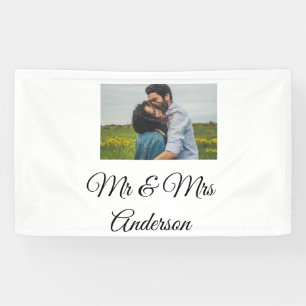 Einfach minimale mr und mrs fügen Sie Ihren Namen Banner