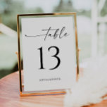 Einfach minimale Tischnummern<br><div class="desc">Helfen Sie Ihren Gästen,  sich mit diesen wunderschönen doppelseitigen Tischnummer-Karten schnell zurechtzufinden. Editieren Sie einfach die Zahlen und Namen! Sehen Sie sich die ganze Kollektion für weitere passende Artikel an!</div>