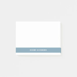 Einfach minimaler blauer, moderner Farbblock Post-it Klebezettel